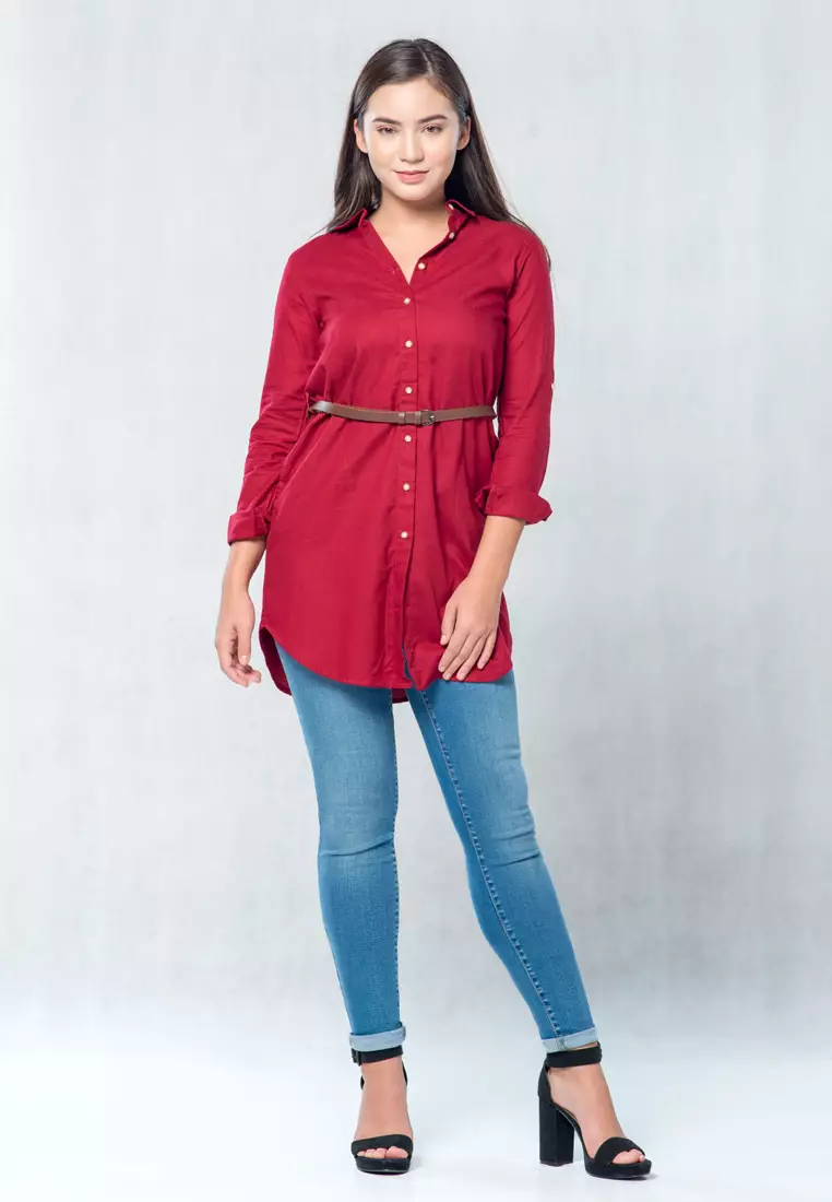 C2 Haskia Red Tunic Maxi