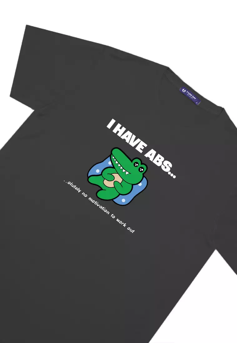 MTM69 kaos komik anime kocak pria draco i have abs abu