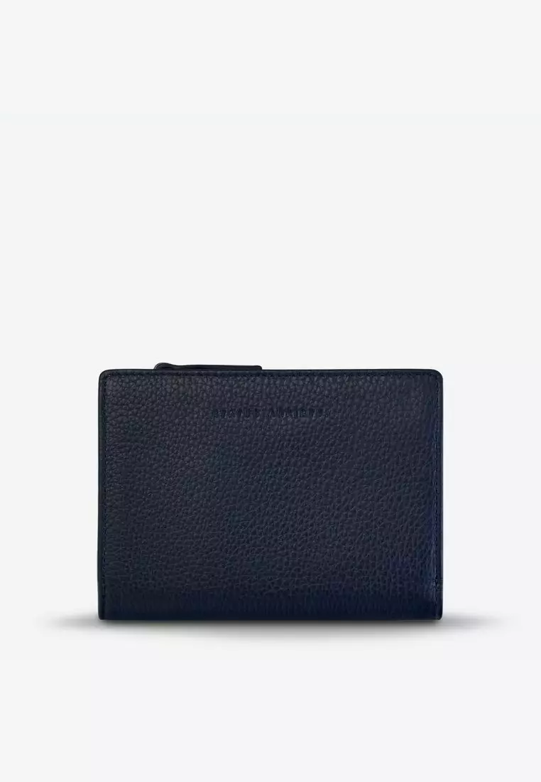 Status Anxiety Insurgency Leather Wallet - Navy Blue