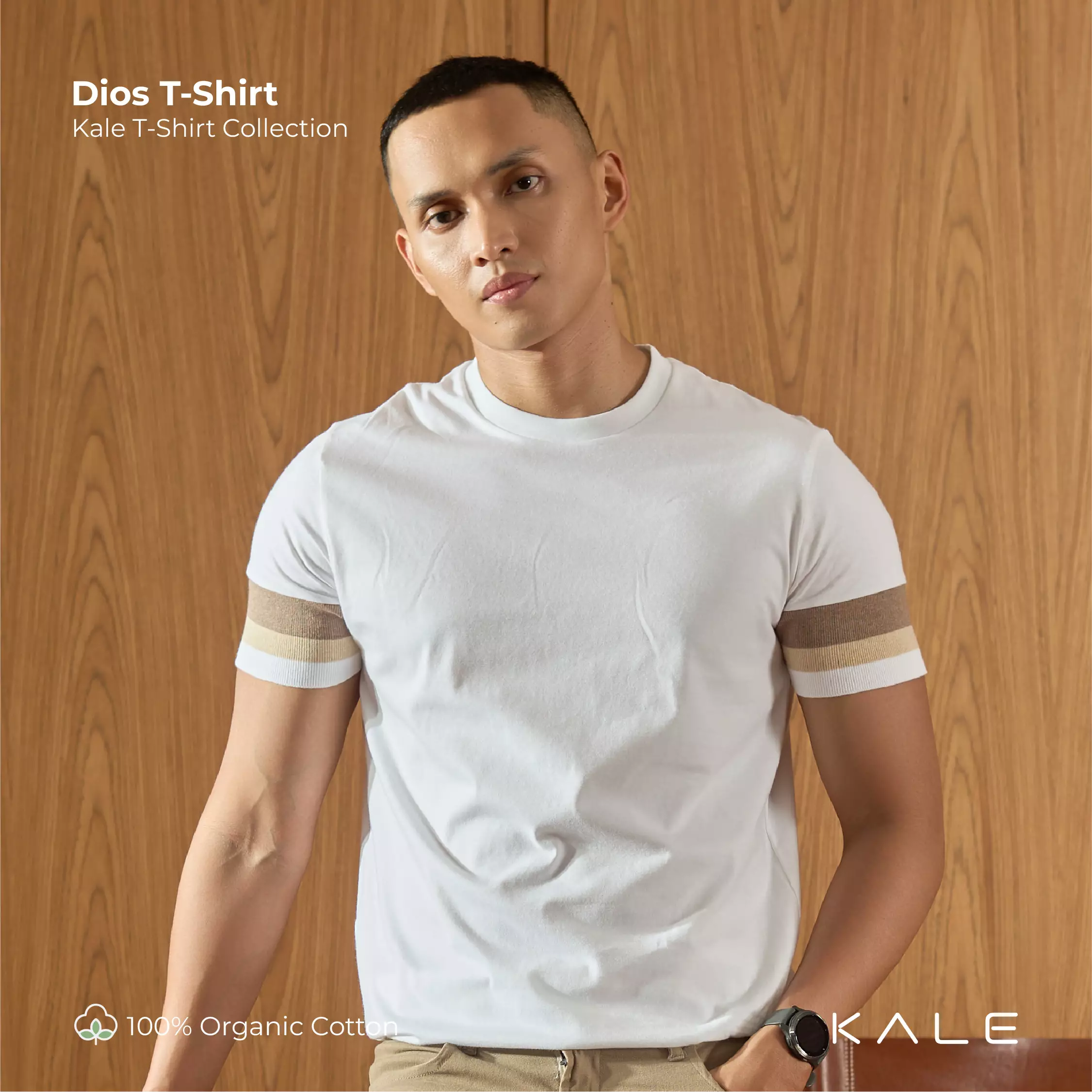 Kale Dios White Soft Brown / Tshirt Pria Premium Cotton  Lengan Pendek