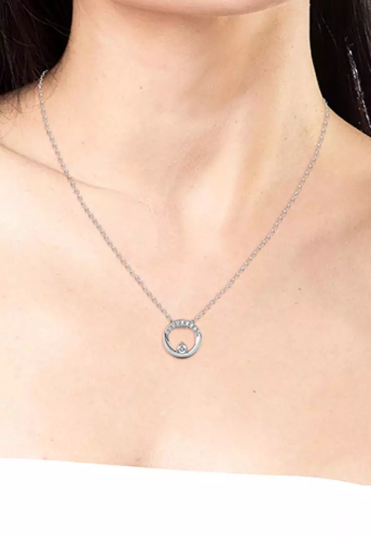 Clarine Pendant WG - Kalung Crystal by Her Jewellery