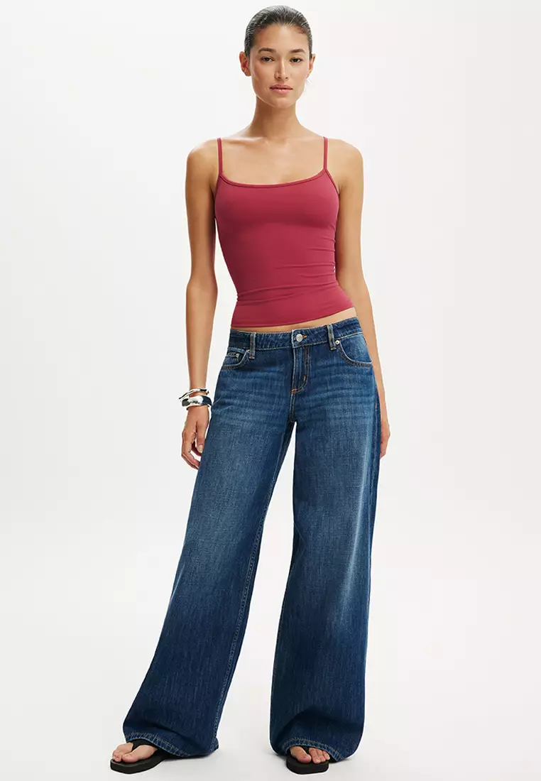 Low Rise Wide Jeans