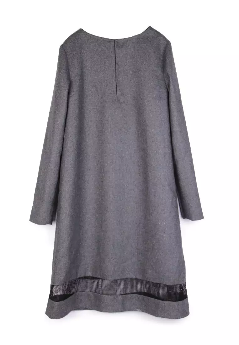 Grey Fabric One Piece Dress 1822D0521