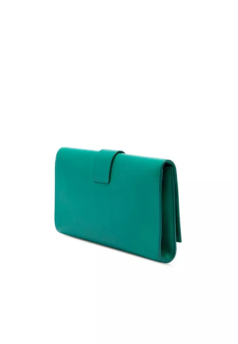 Pre-Loved Saint Laurent Leather Chyc Ligne Clutch