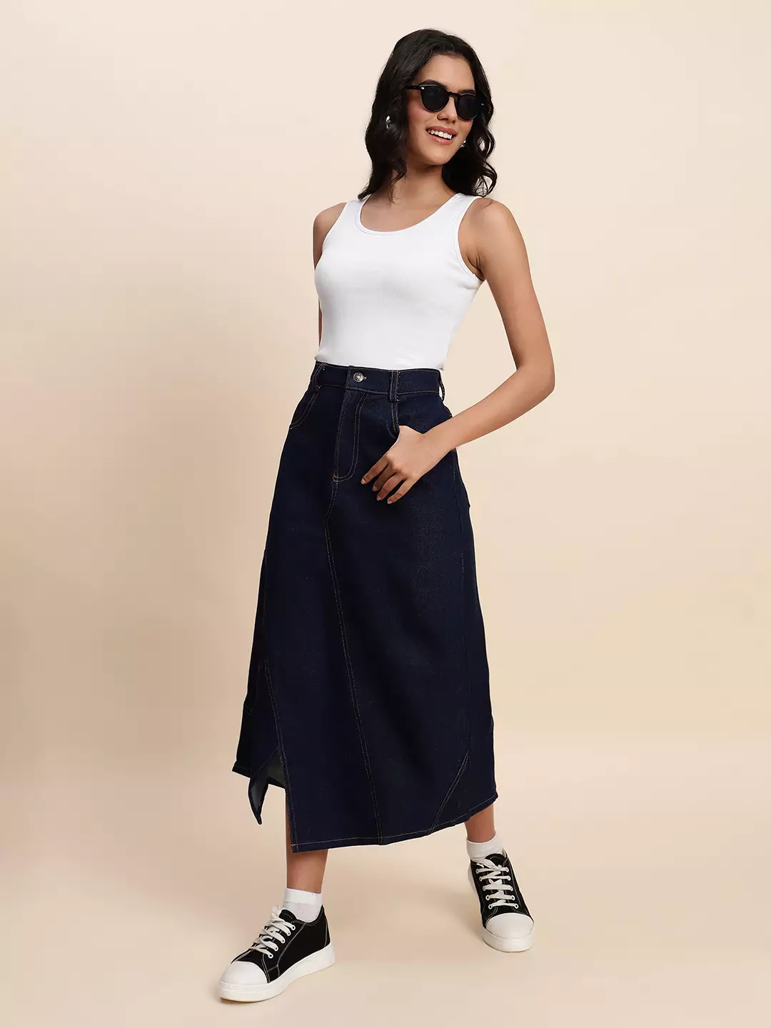 Chanira June Skirt- Dark Blue