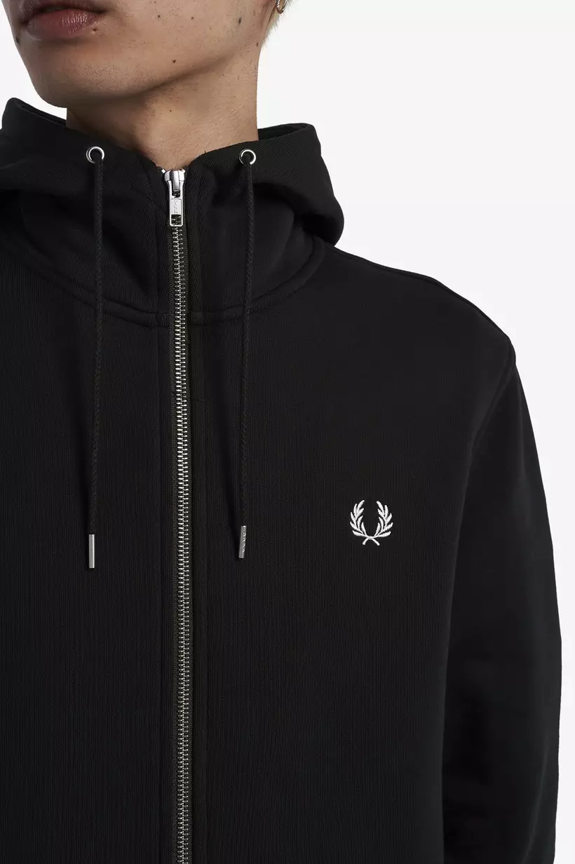 Fred perry sale black hooded jacket