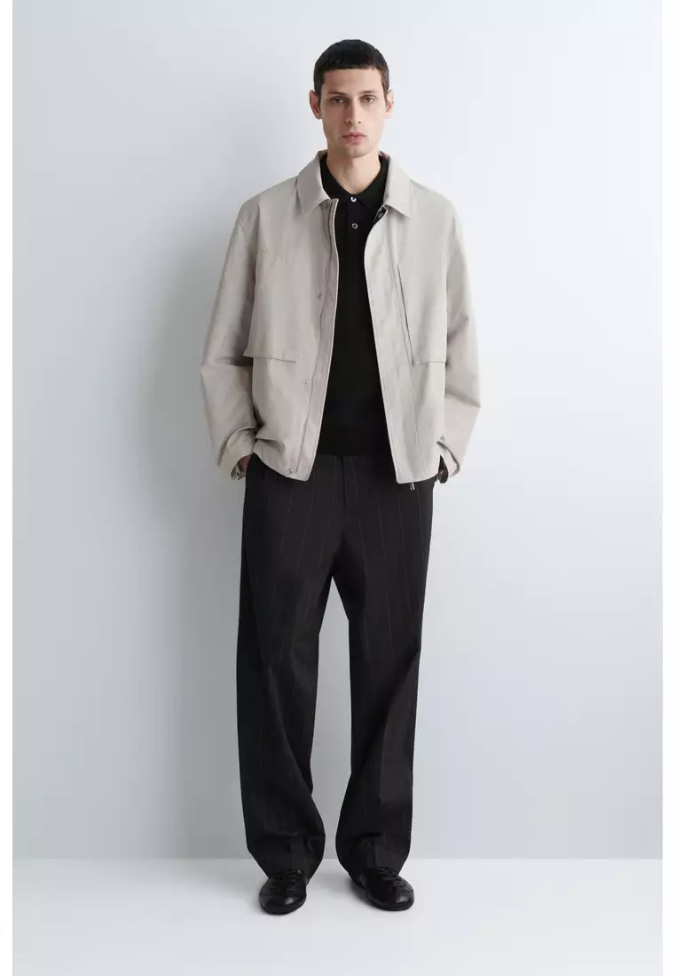 WAFFLE-KNIT COTTON POLO SHIRT