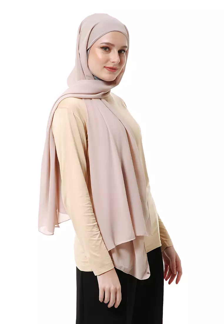 Zhalika Phasmina Motif Polos High Premium Quality - Sand