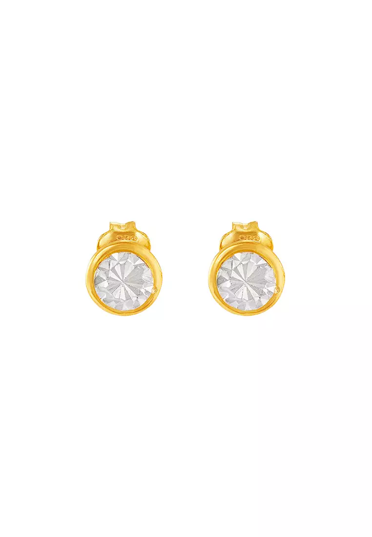 HABIB Oro Italia 916 Yellow and White Gold Earrings GE76370125-BI (22K Gold)