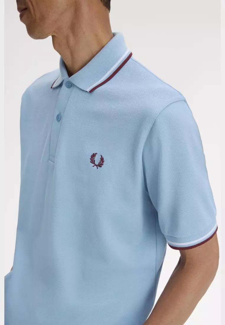 Fred Perry M12 Twin Tipped Fred Perry Shirt (Sky)