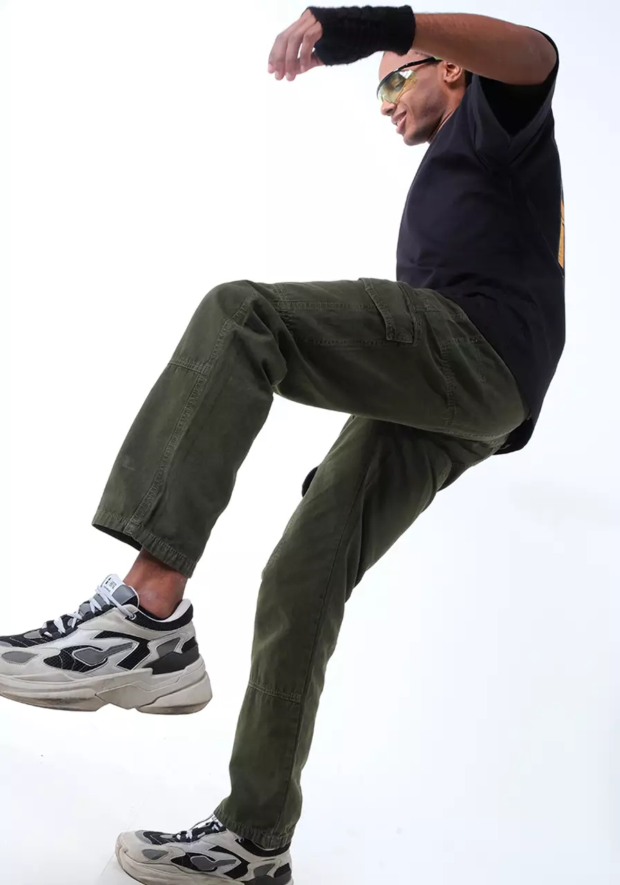 Celana Panjang Cargo Pria Regular Jod Army