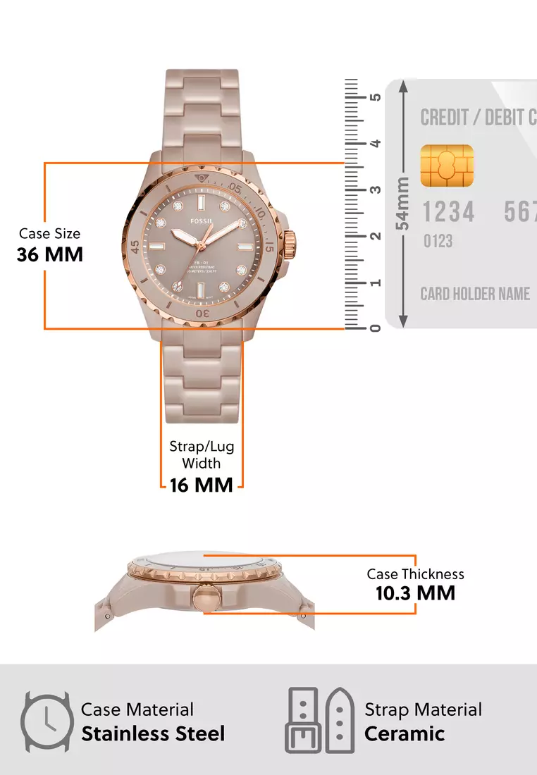 Fossil watch size discount guide