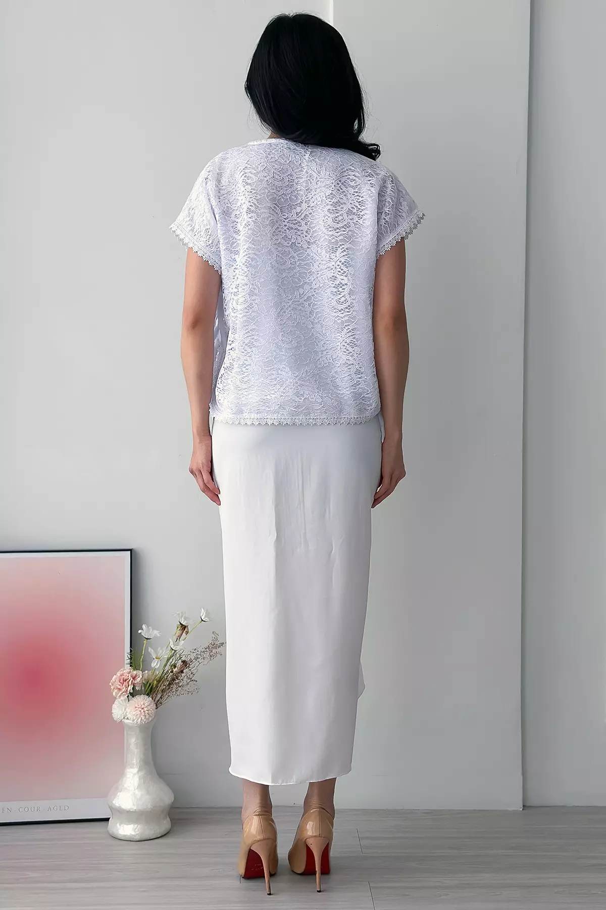 Andhika Plain White Sarong Rok Lilit Putih