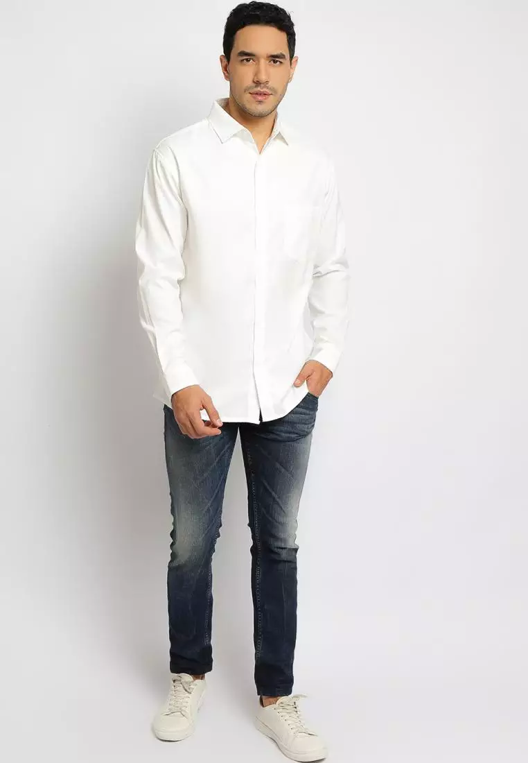 Reguler Fit Oxford White Shirts