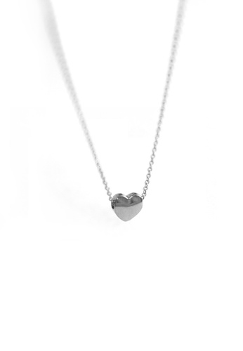 FAWNXFERN silver Little Heart Necklace in Silver BA659AC8A9EE6EGS_1