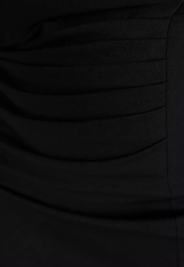 Plus Size Fitted Shirred Dress