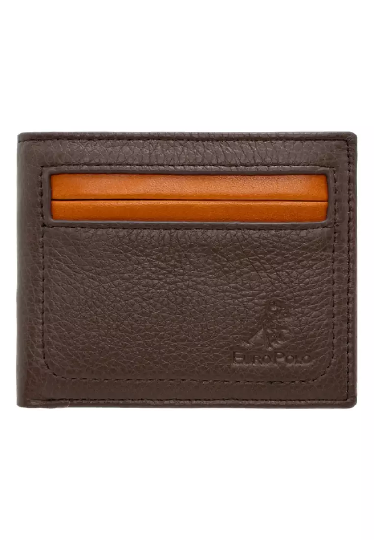 Euro Polo Pebble Leather Flip Dual ID Bifold Wallet EWB 40352