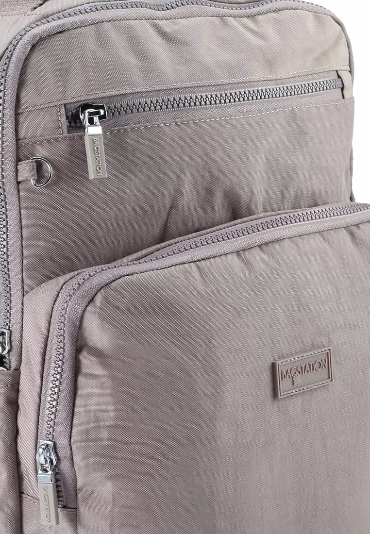 Crinkled Nylon Backpack