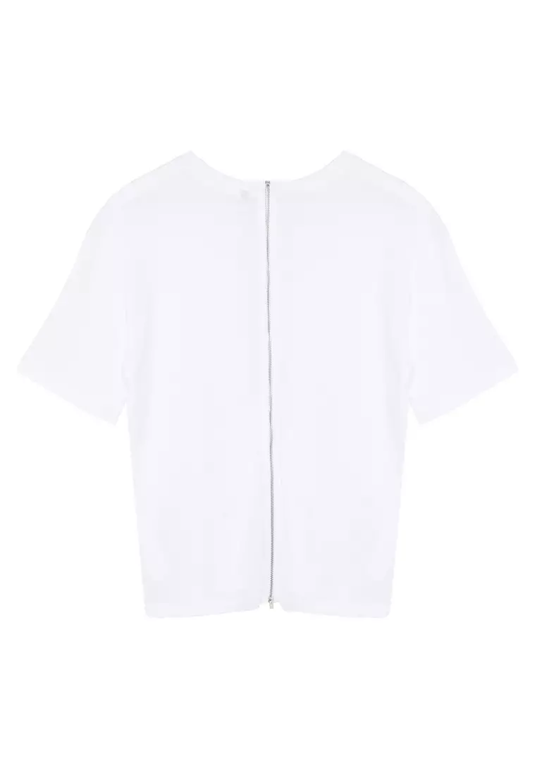 Zipper Detailed T-Shirt