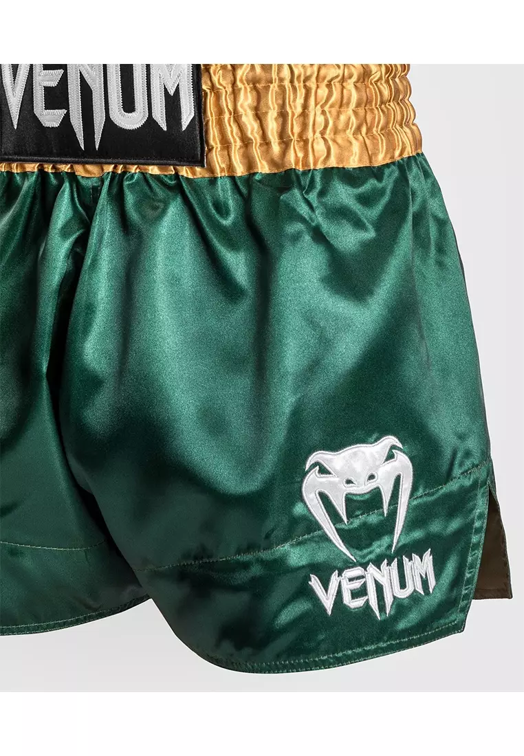 Venum Classic Muay Thai Shorts - Green/Gold/White