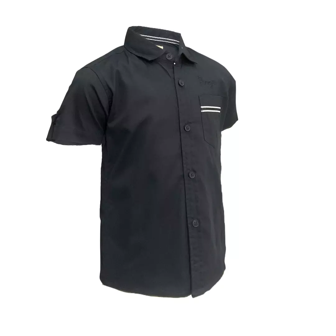 Pingu Kemeja Anak Laki Laki Polos Pendek Hitam 92205630