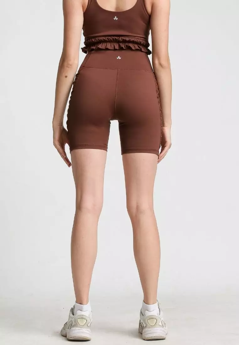 NAKD Lux Sueded Ruched Biker Shorts