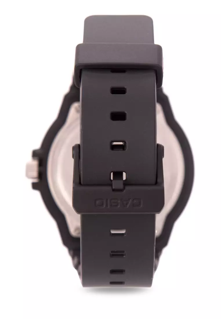 Casio Jam Tangan Pria - Black  Orange - Resin - MRW-200H-4BVDF