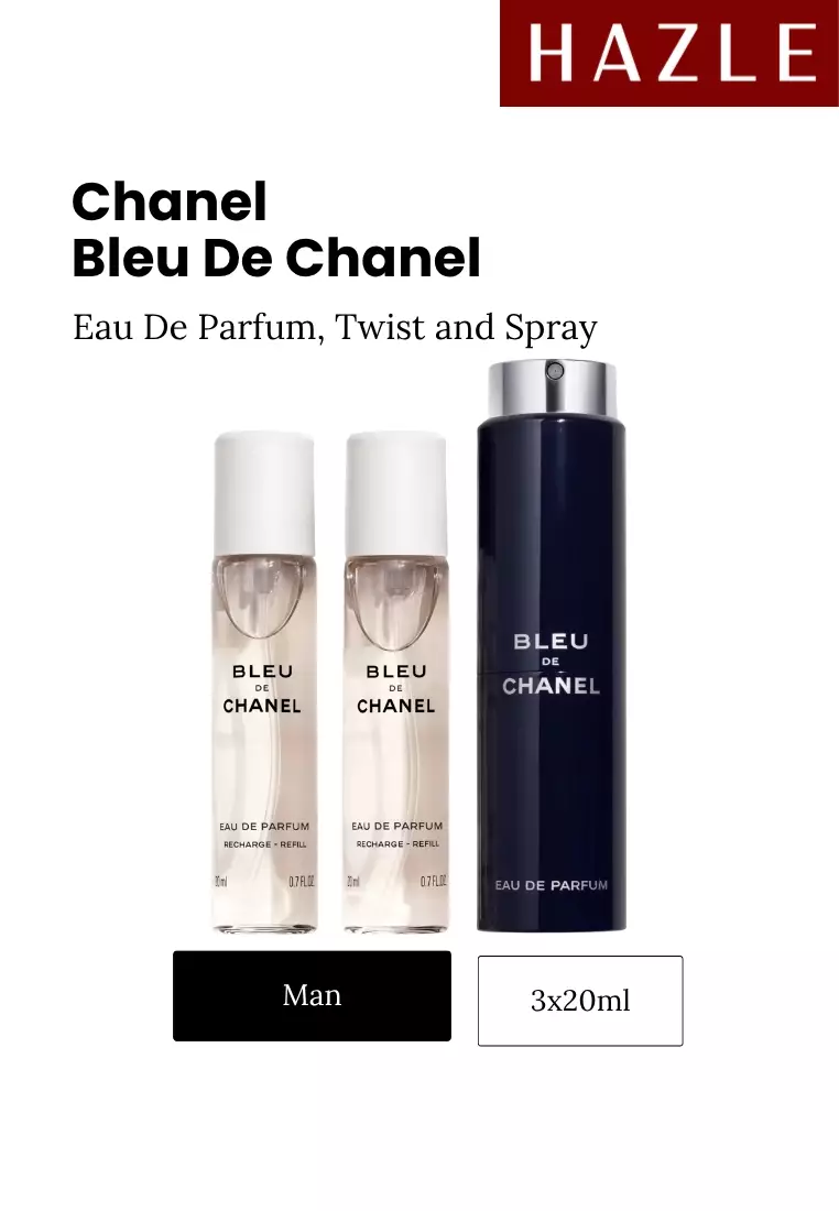 Jual Chanel Bleu De Chanel Twist and Spray Man EDP 3x20 ml