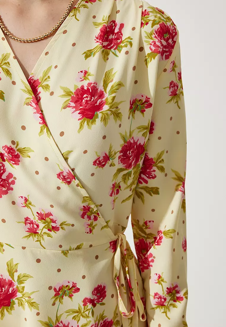 Buy Happiness Istanbul Floral Wrap Dress 2025 Online ZALORA