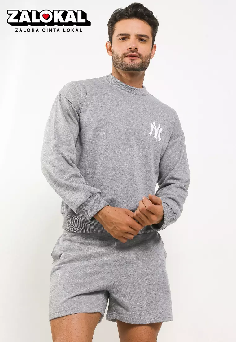 Long Sleeve Sweater Short Pants New York