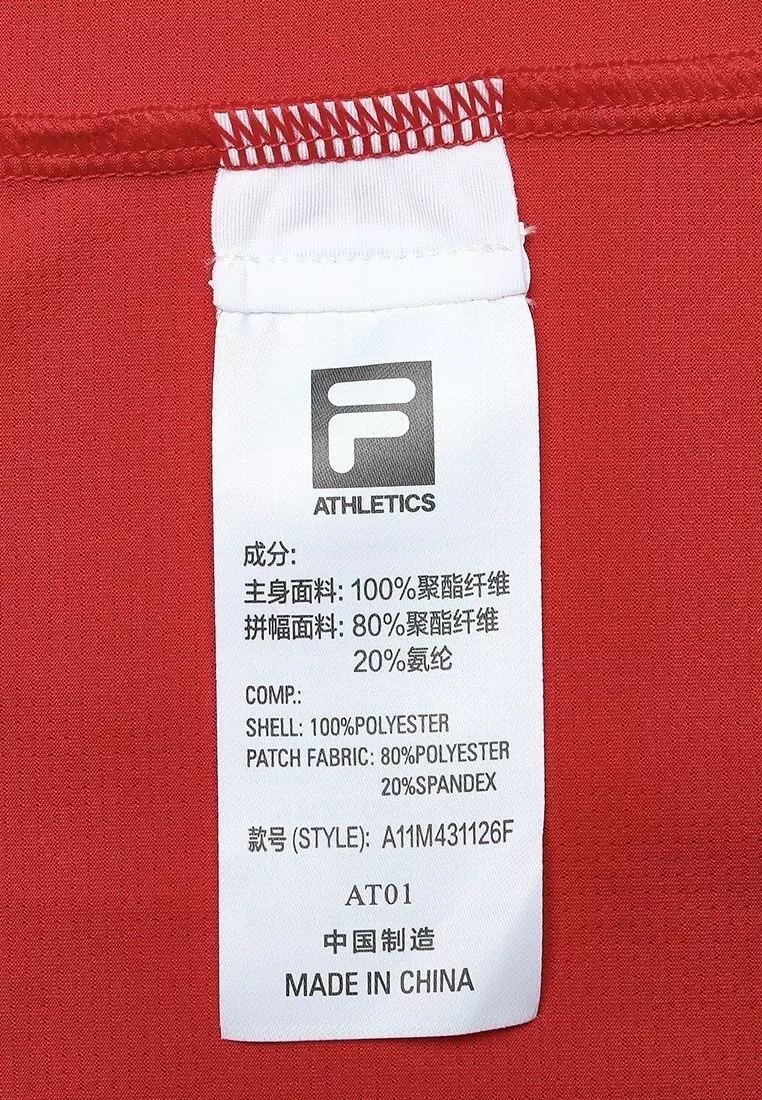 Buy FILA CORE ATHLETICS BLACK Men Short Sleeve T-shirt (Red