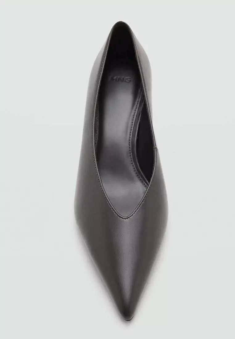 Jual Mango Pointed-Toe Court Heels In Leather Effect Original 2026 ...
