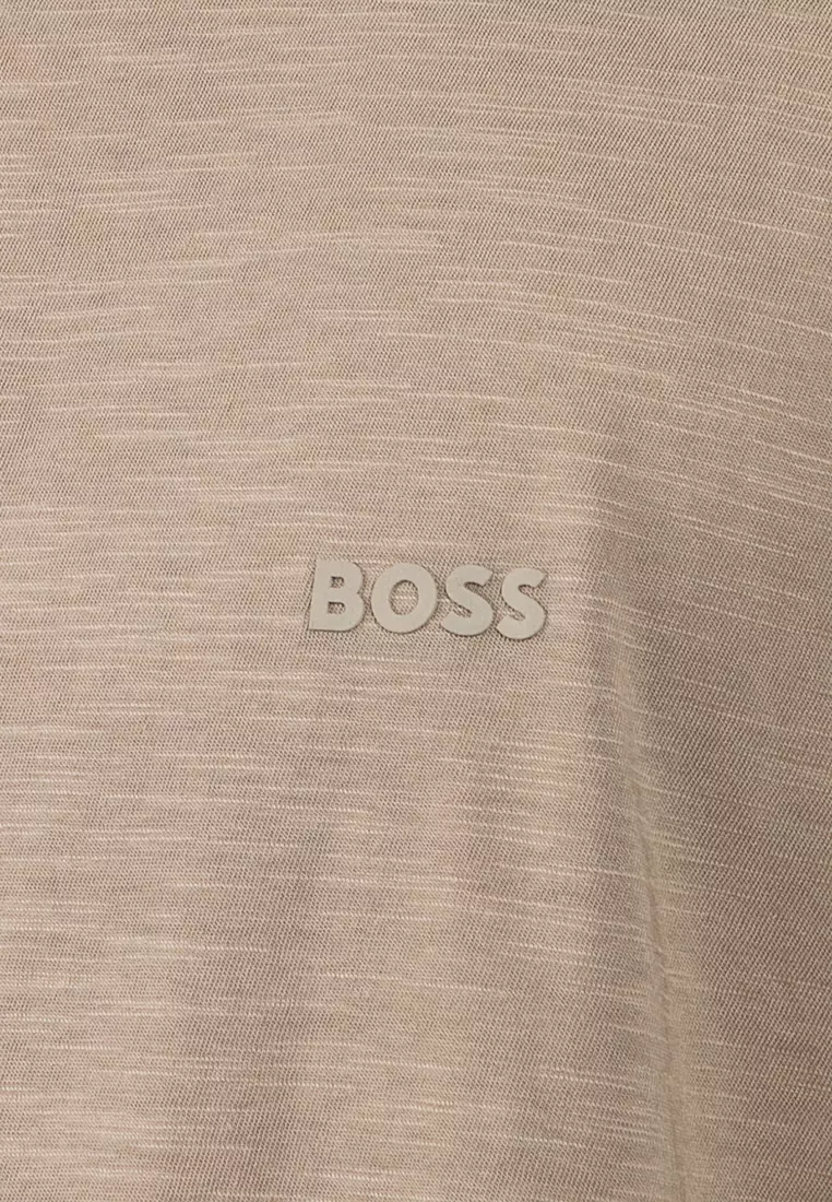 Logo Slub Cotton Tee - BOSS Orange