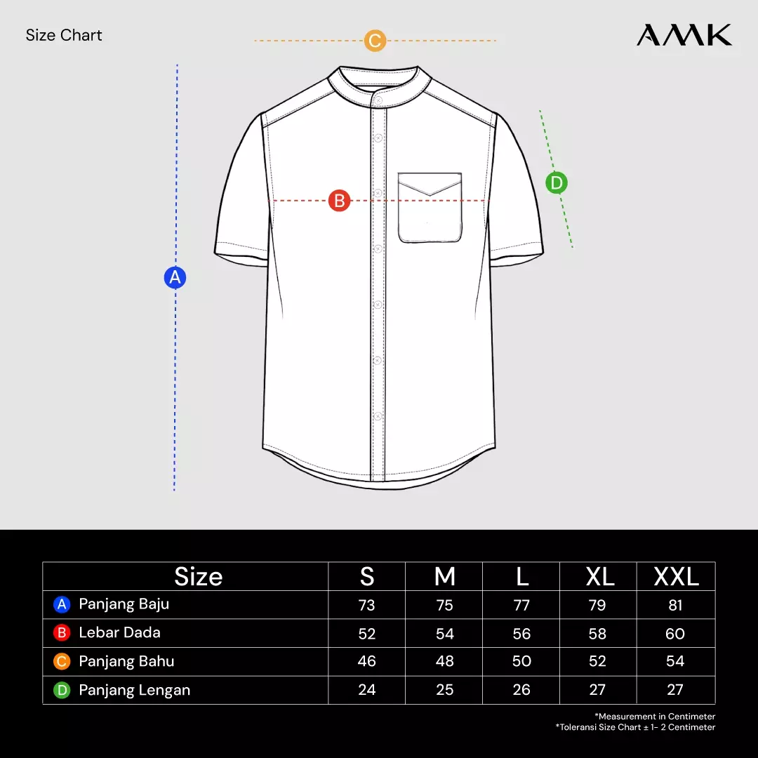AMK Kemeja Koko Pria Lengan Pendek KK Sadam Ss Blue Depth
