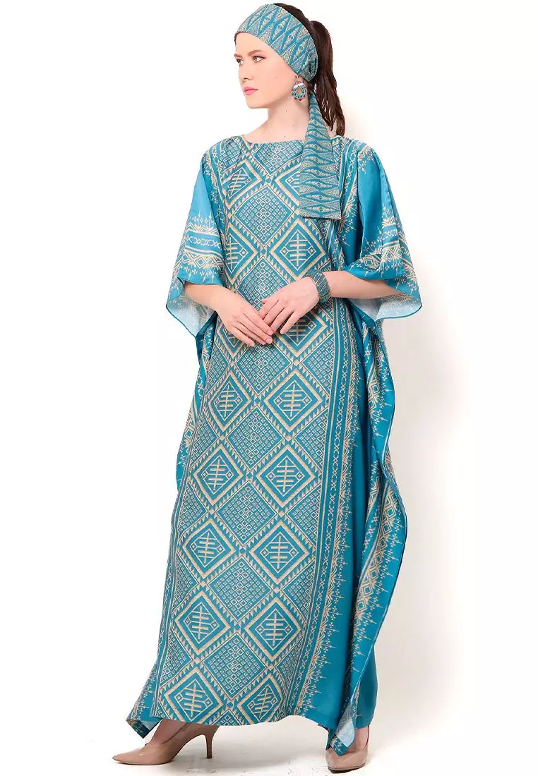 Kanzi Exclusive Short Sleeve Songket Kaftan