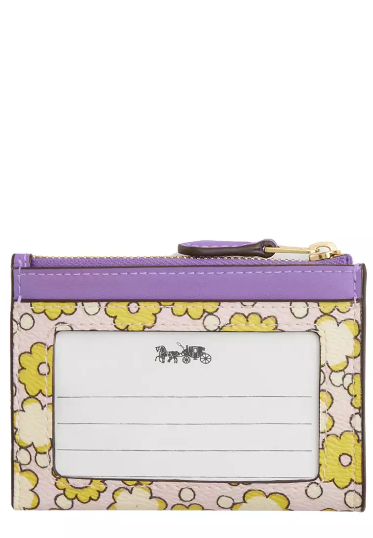Mini Skinny Id Case With Floral Print - Lilac Multi CBL74