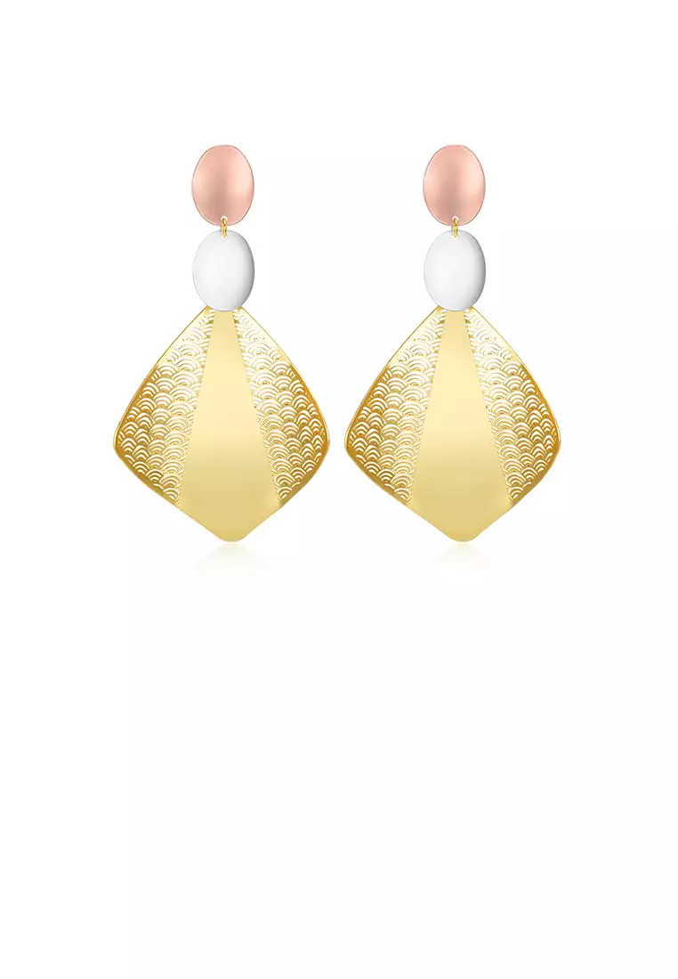 Golden earrings online outlet