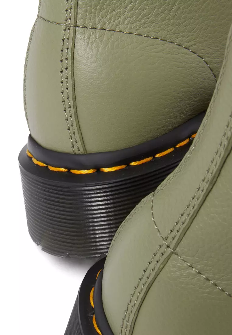 1460 Pascal Virginia Leather Boots Olive Green Women