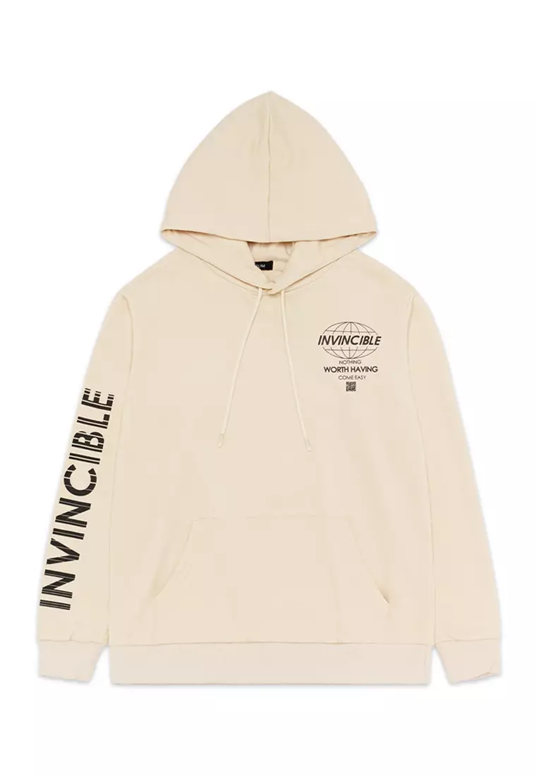 Buy DRUM DRUM Invincible Hoodie- Off White Online | ZALORA Malaysia