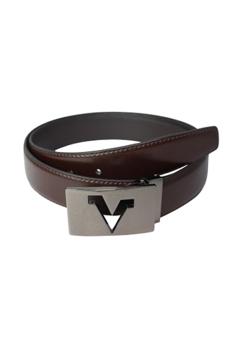 Valentino Rudy brown Valentino Rudy Plate Buckle Leather Belt A213DACCF0EEE6GS_1