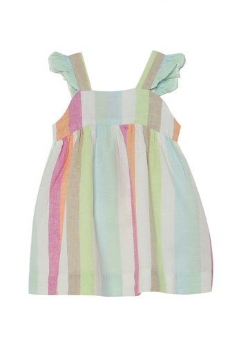 GAP multi Baby Linen-Cotton Striped Dress 40478KA298042EGS_1
