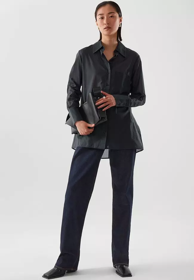 sheer oversized shirt