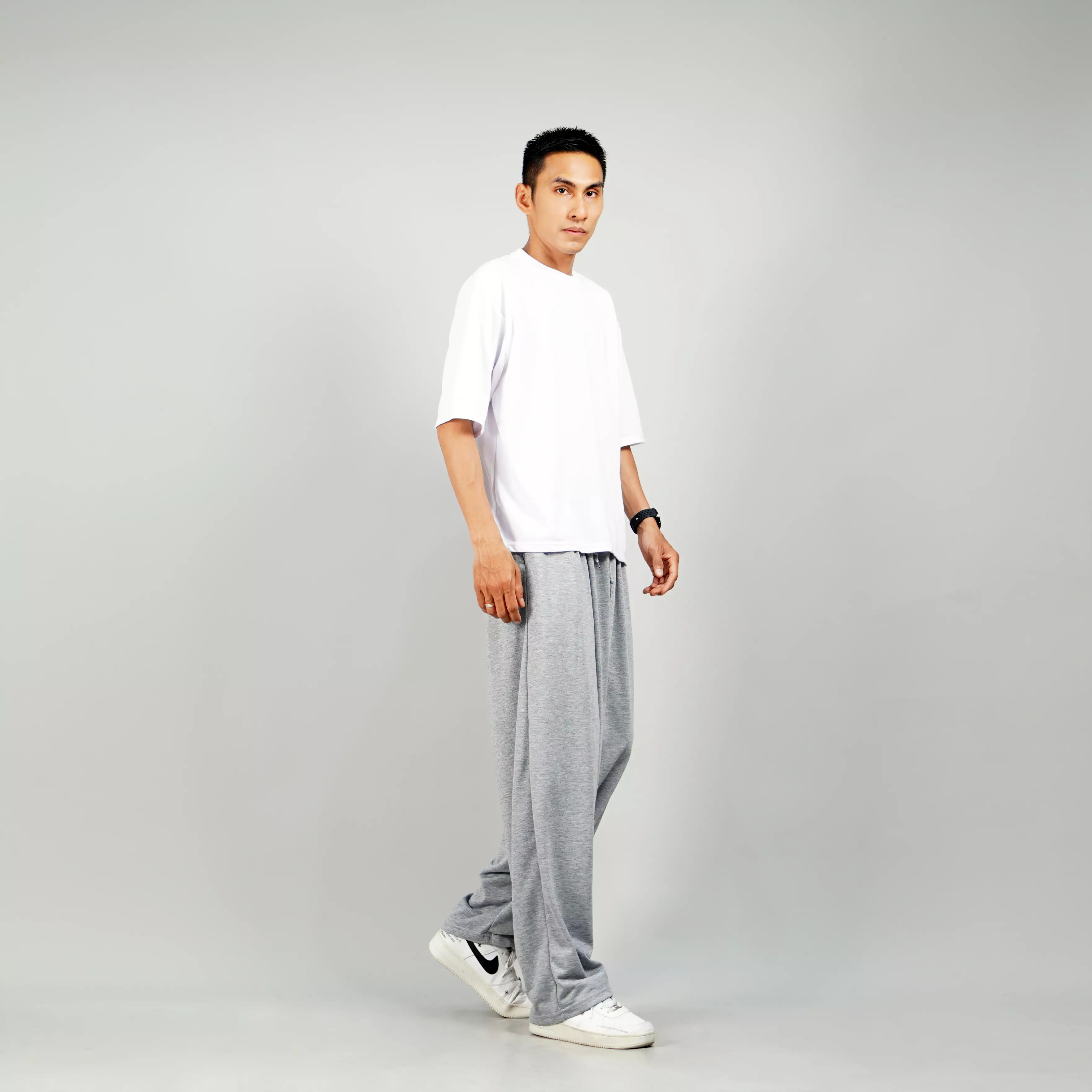 BAGGY PANTS Celana Baggy Pants Pria Wide Leg Pants Baggy Loose Fit Pants - ABU MUDA