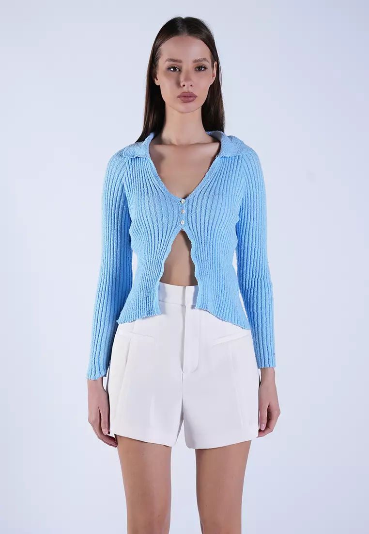 Polo Collar Knitwear Cardigan