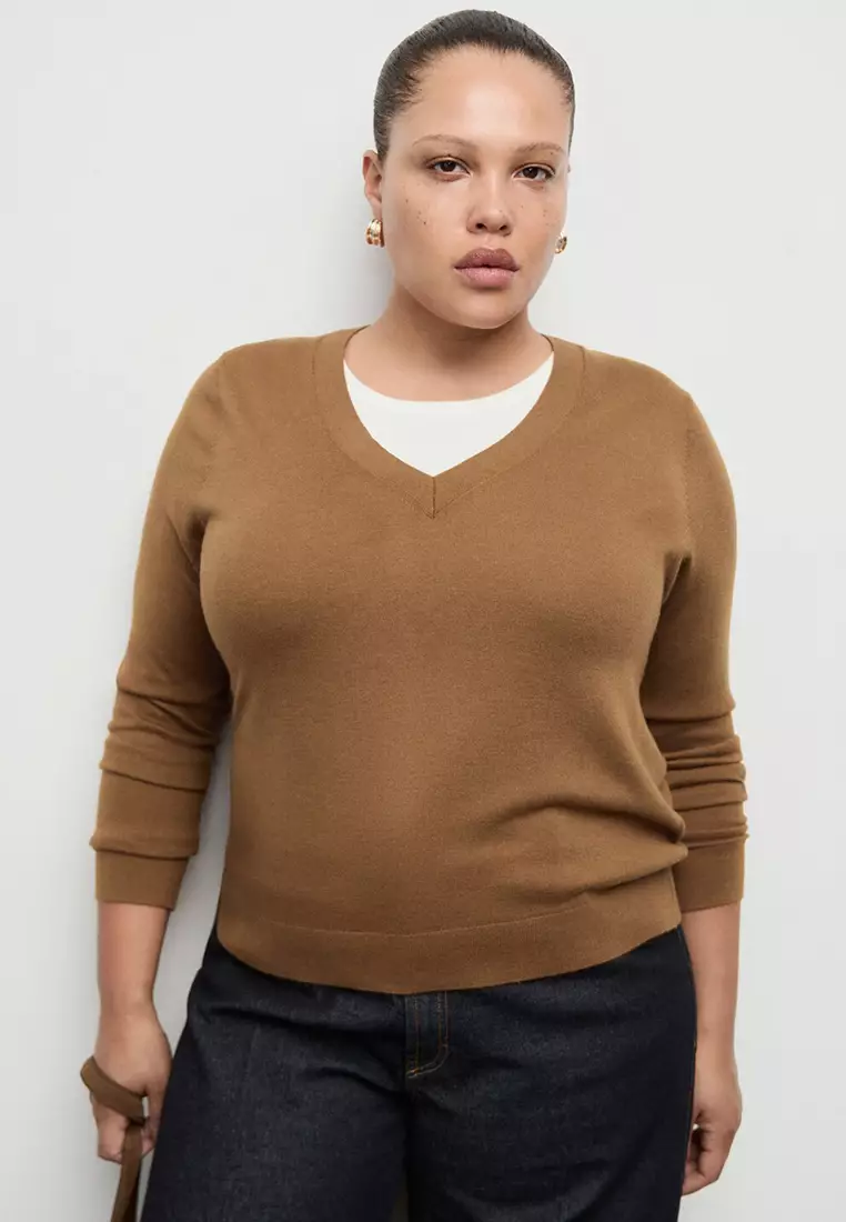 V-Neck Knit Sweater