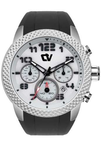 Christ Verra Collection Chronograph Men's Watch CV C 63360G-30 L_GRY-BLK/BLK Light Grey Black Rubber