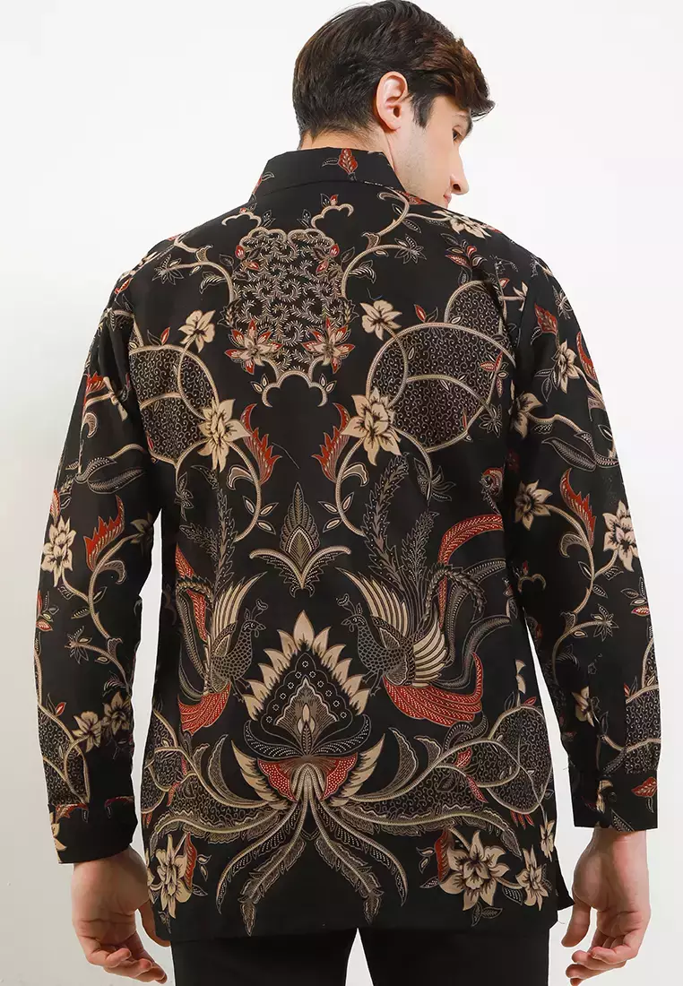 Gaharu Kemeja Batik Premium Pria Casual Modern Lengan Panjang