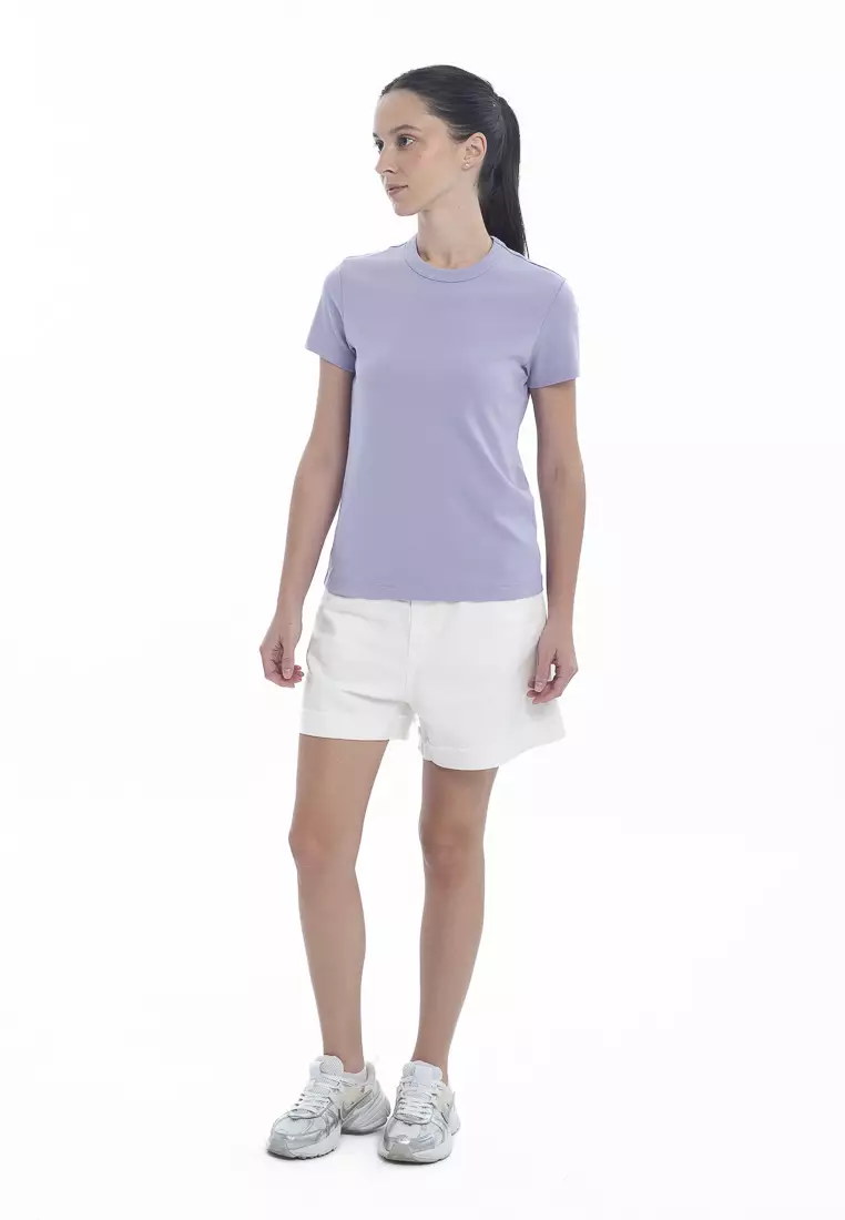 Ladies' Denim Shorts with Rolled Raw Edges