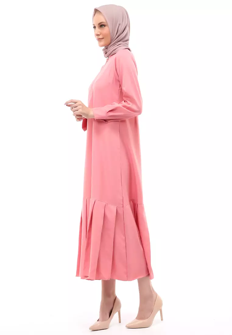 Jual Evernoon Natalia Dress Muslimah Wanita Long Sleeve Polos Design