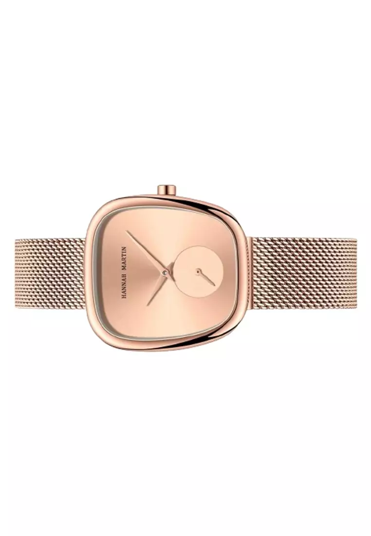 Jam Tangan Wanita 1251 Stainless Steel Mesh Tahan Air ORIGINAL - Rose Gold
